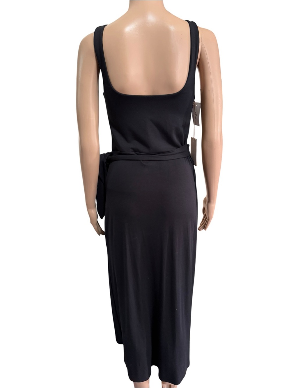 Aritzia Wilfred NWT Saturn Black Wrap Midi Dress medium - Picture 4 of 7